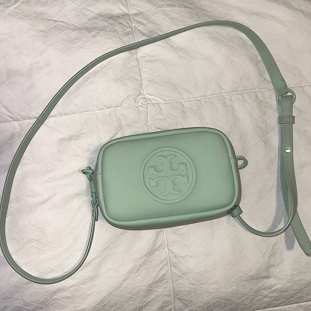 Tory Burch Green Leather Crossbody Bag